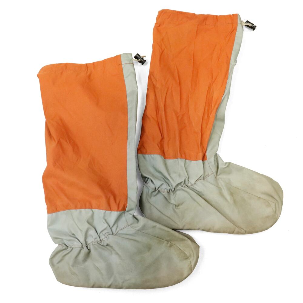 Vintage 70s North Face Boots Covers Gators Orange/ Beige Size S